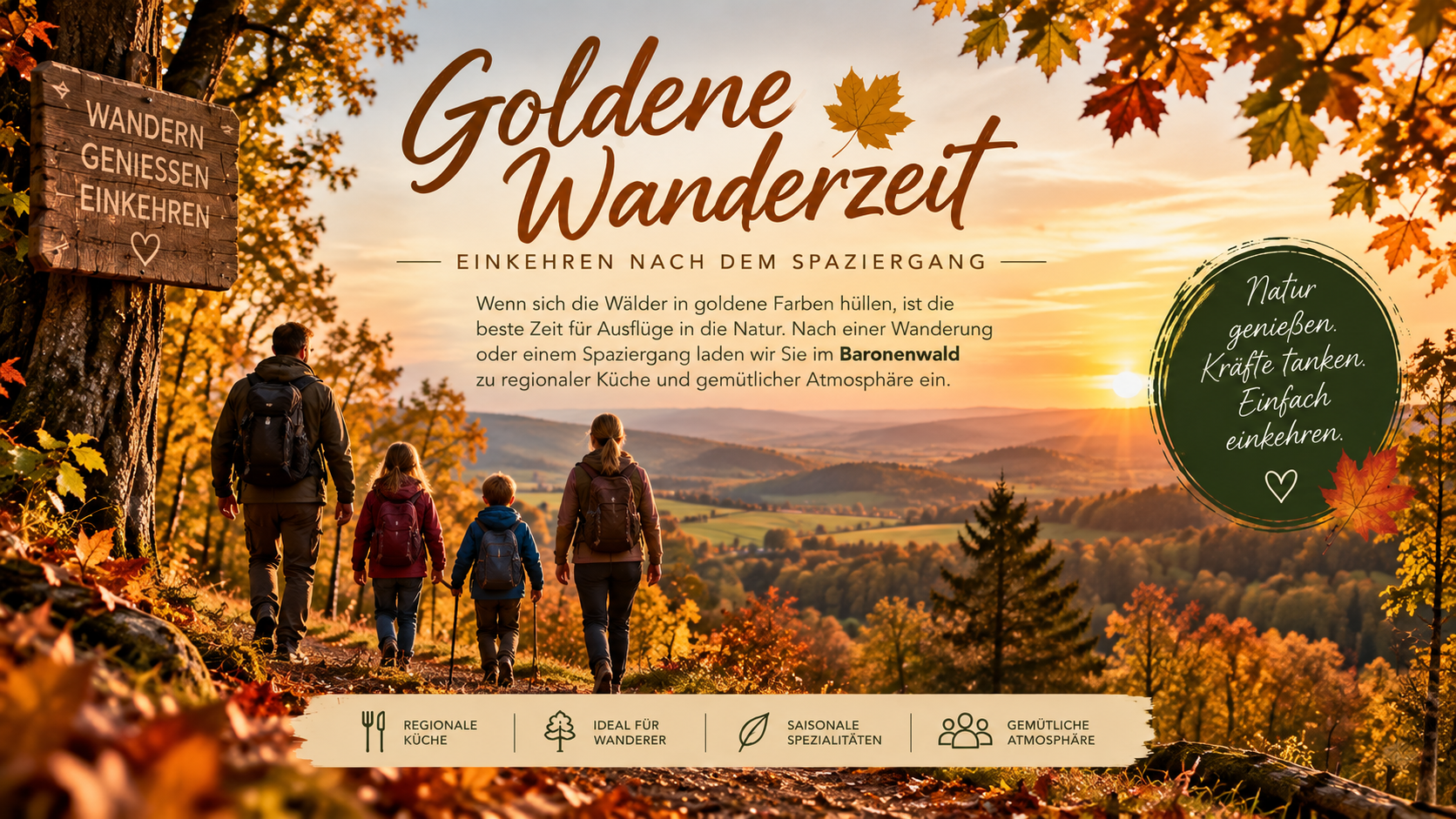 Goldene Wanderzeit – Einkehren nach dem Spaziergang