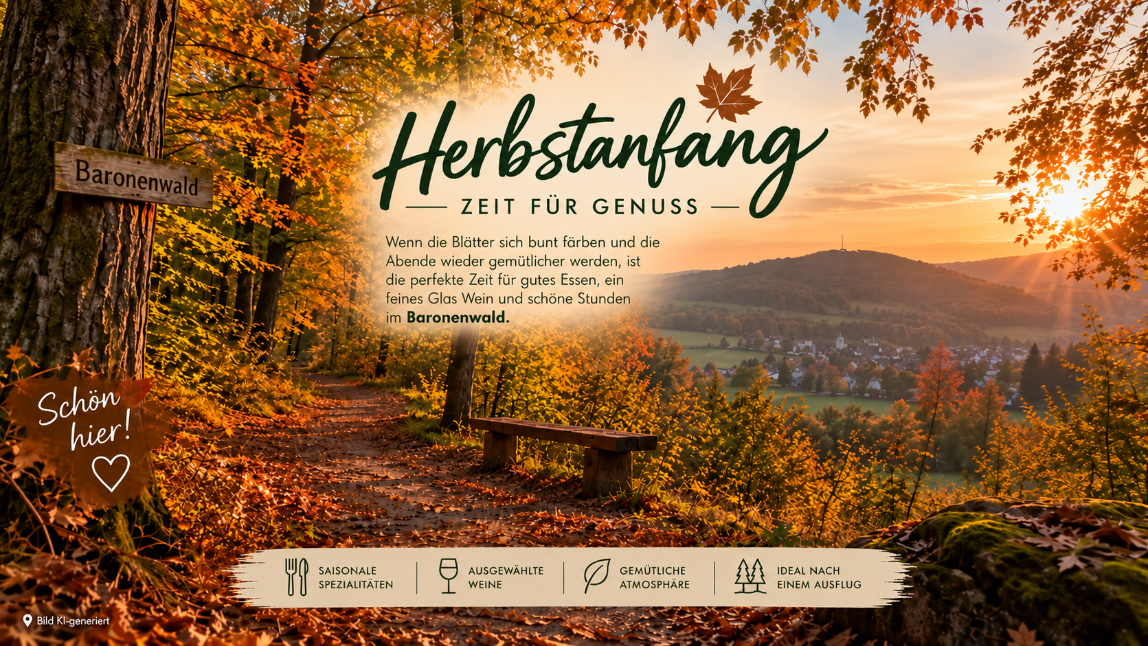 Herbstanfang im Baronenwald – Genuss in gemütlicher Atmosphäre